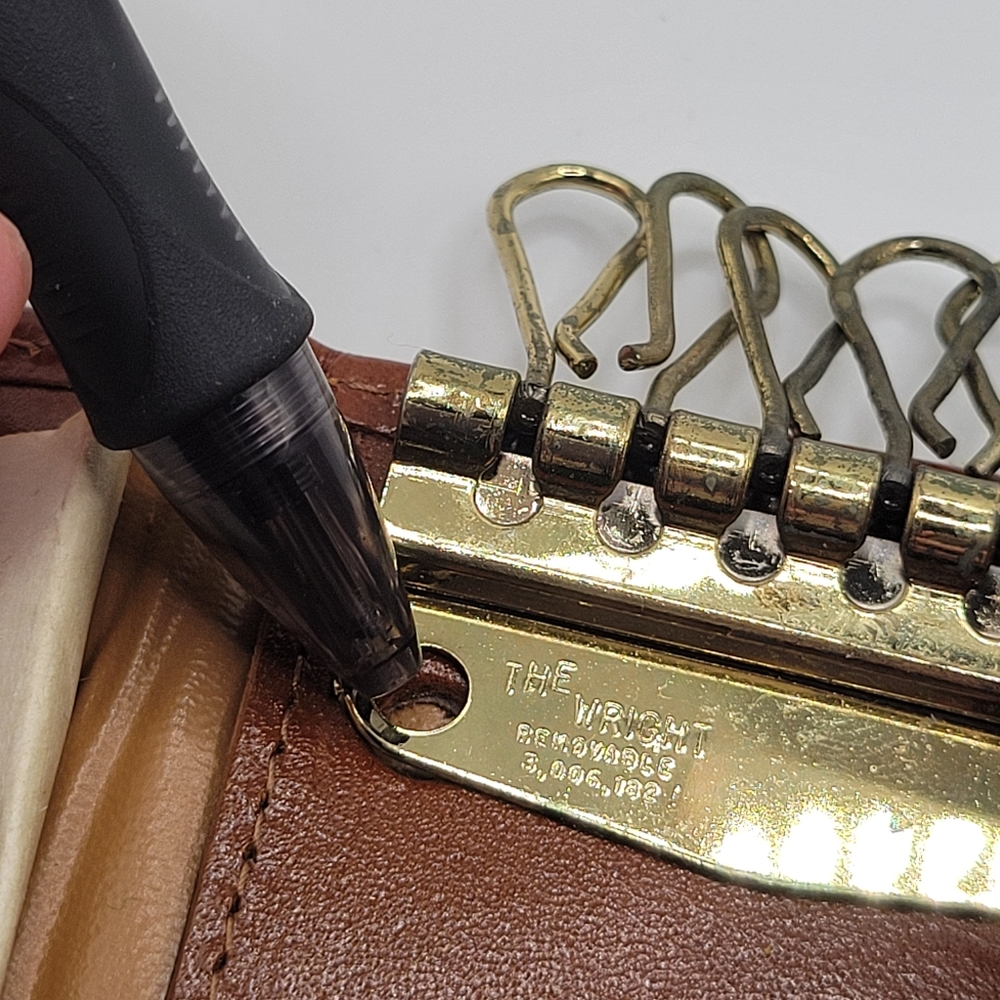 VTG Dior Key Holder Wallet | Brown Cowhide, Gold Logo - Picture 10 of 14